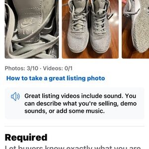 Nike Light Gray High-Top Sneakers